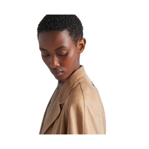 Nappa leather coat