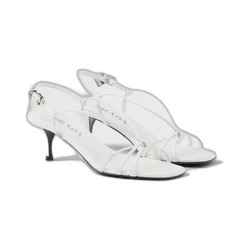 Heeled leather sandals