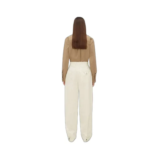 Light Cotton Twill Tapered Trousers