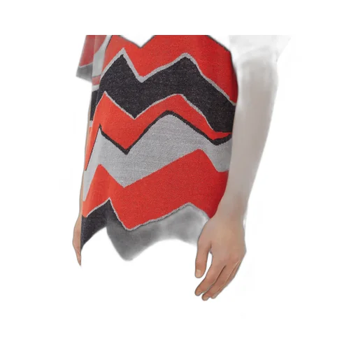 Zig-Zag Jacquard Knitted T-Shirt