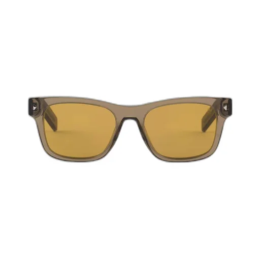 Sunglasses with iconic metal plaque