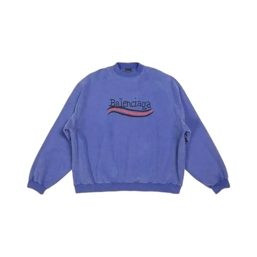 Hand-Drawn Political Campaign Sweatshirt Oversized