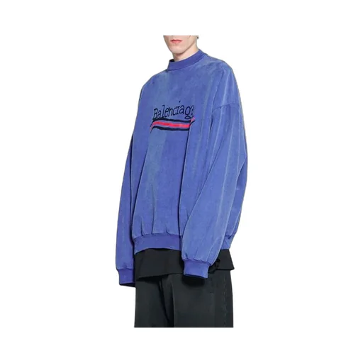 Hand-Drawn Political Campaign Sweatshirt Oversized