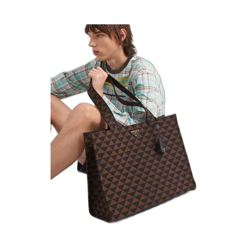 Prada Symbole bag in embroidered fabric