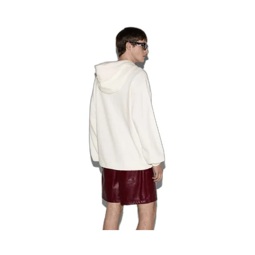 Cotton jersey hooded sweatshirt