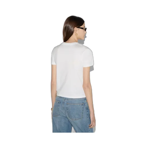 Cotton jersey T-shirt with embroidery