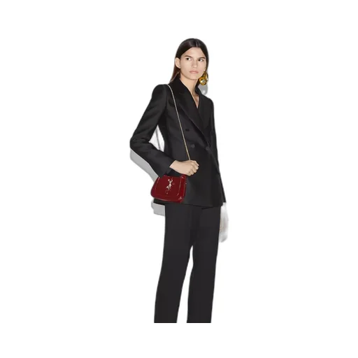 Double-breasted wool silk jacket