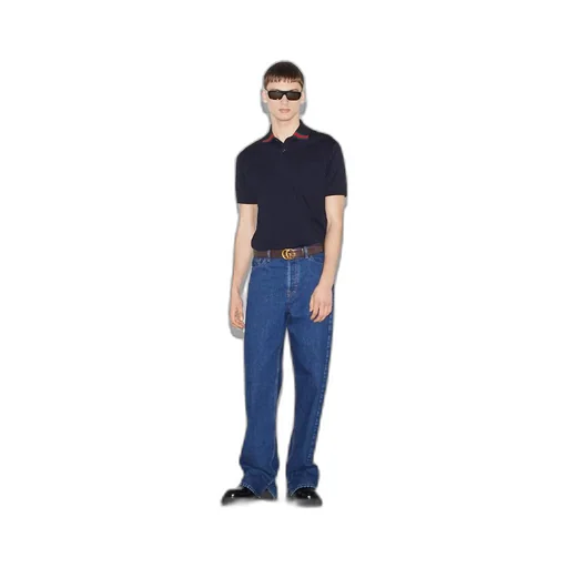 Cotton polo shirt with Web