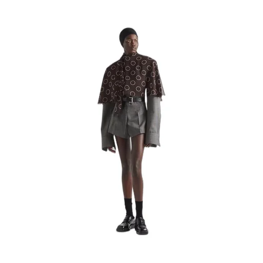 Pinstripe wool shorts