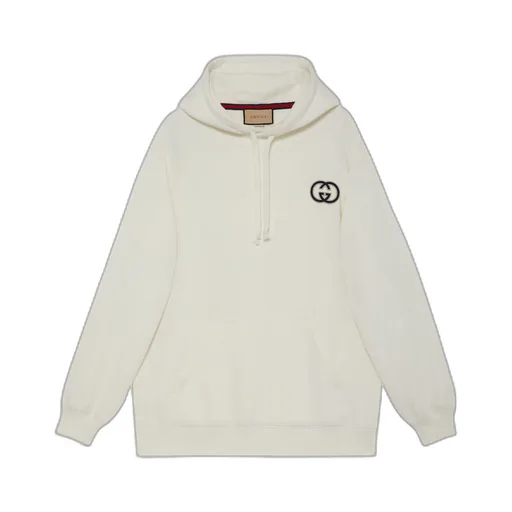 Cotton jersey hooded sweatshirt