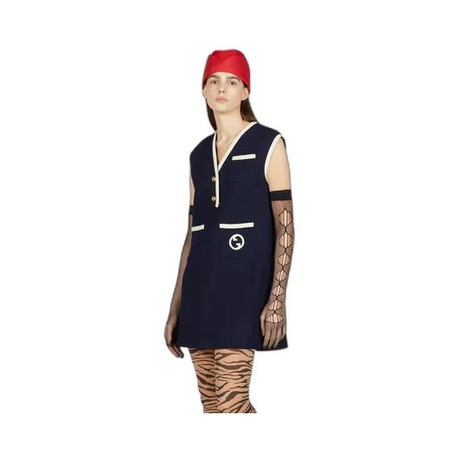 Retro tweed mini dress with Interlocking G