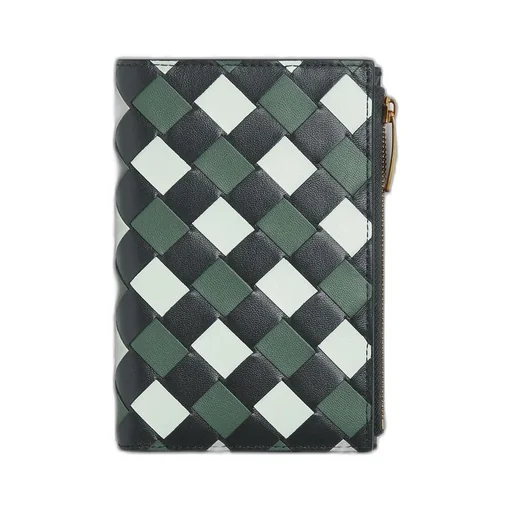 Medium Intrecciato Bi-Fold Zip Wallet