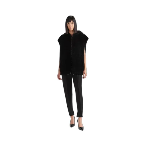 Nappa shearling vest