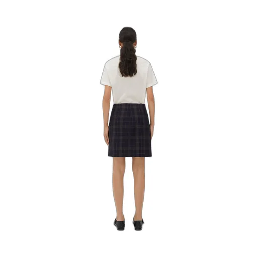 Checked Cotton Mouline Skirt