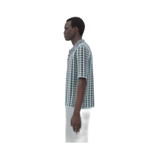 Cotton Viscose Check Polo