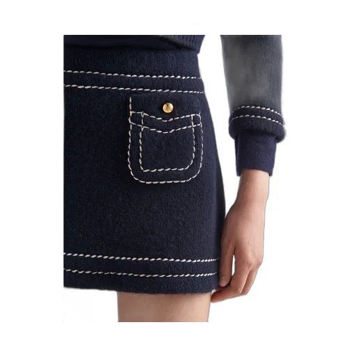 Cashmere miniskirt