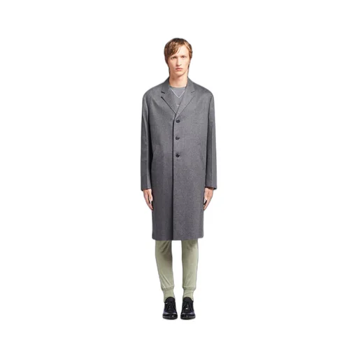 Single-breasted cashmere coat
