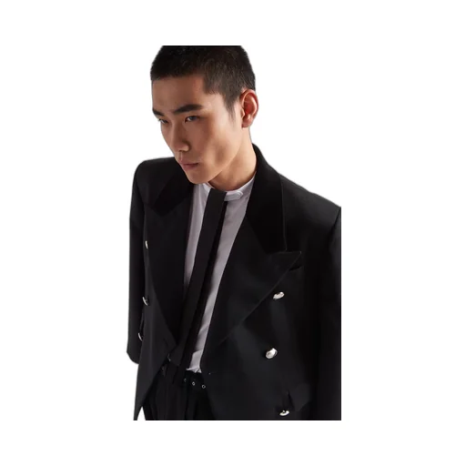 Double-breasted wool jacket