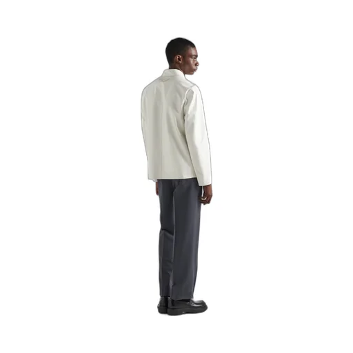 Leather blouson jacket