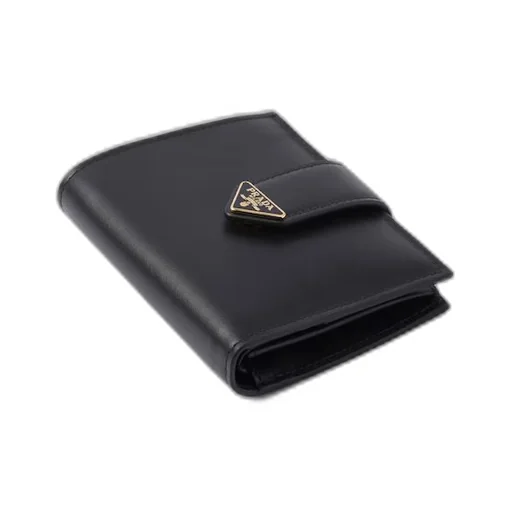 Logo Plaque Front Flap Wallet