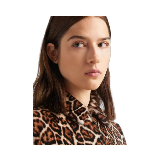 Printed shearling bomber jacket