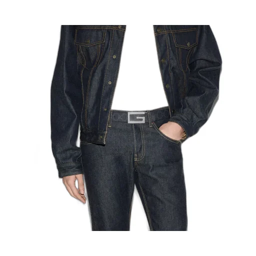 Reversible belt with Square G buckle