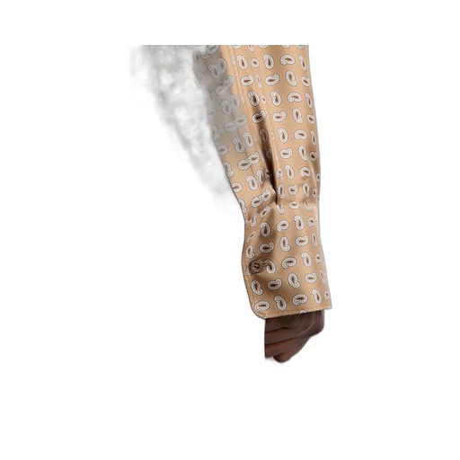 Printed twill silk shirt