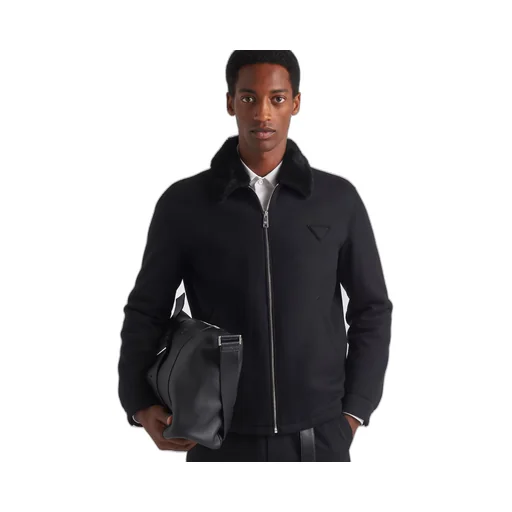 Wool blend blouson jacket