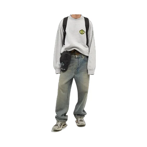 Sporty B Crest Logo Crewneck Sweater