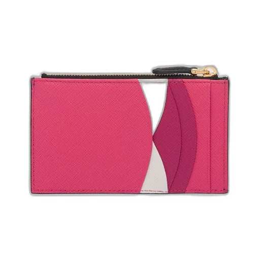 Saffiano leather card holder