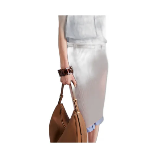 Ribbed cotton skirt