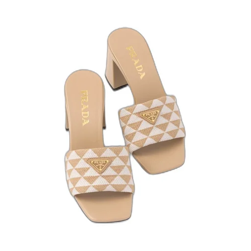 Embroidered fabric sandals