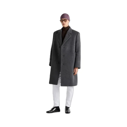 Single-breasted wool coat