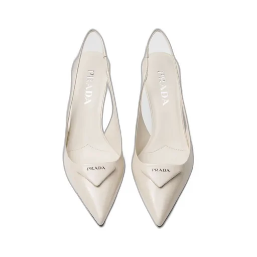 Patent leather slingback pumps