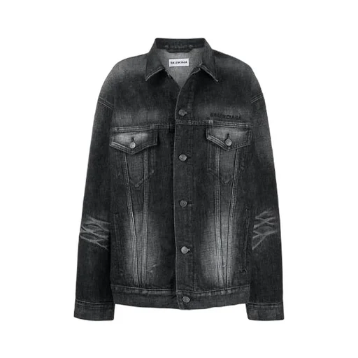 Logo Casual Solid Color Long Sleeves Jacket Black