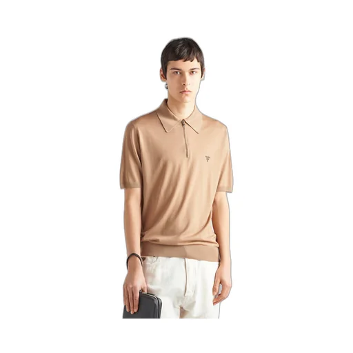 Superfine wool polo shirt