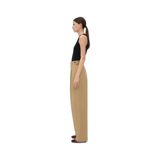 Cotton Twill Tapered Trousers
