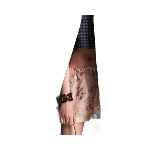 Printed silk twill top
