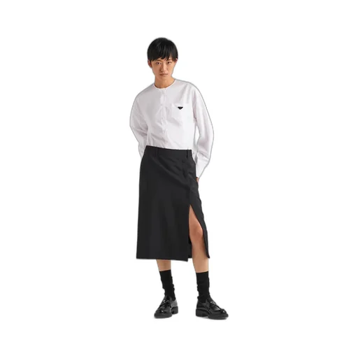 Kid mohair midi skirt