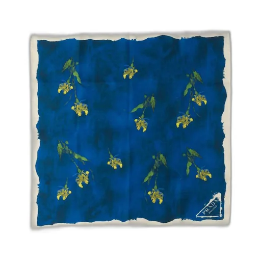 Printed silk twill scarf