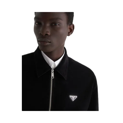 Cotton velvet blouson jacket