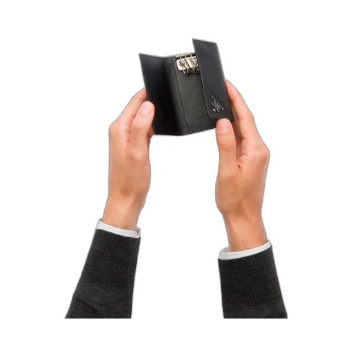 Saffiano Leather Keychain