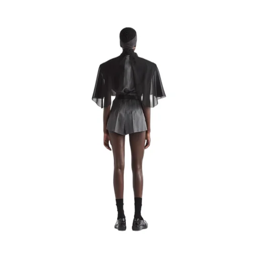Pinstripe wool shorts