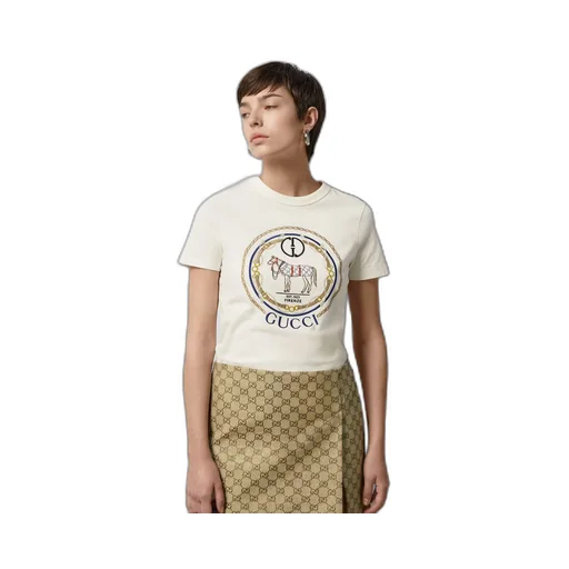 Cotton jersey T-shirt with Interlocking G