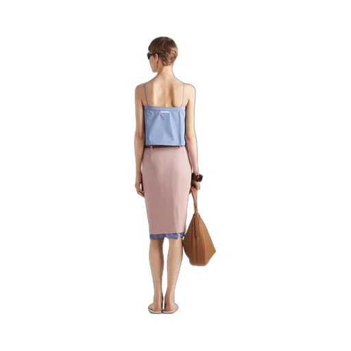 Ribbed cotton skirt