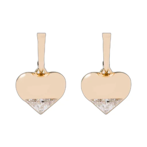 Eternal Gold pendant earrings in yellow gold and laboratory-grown diamonds