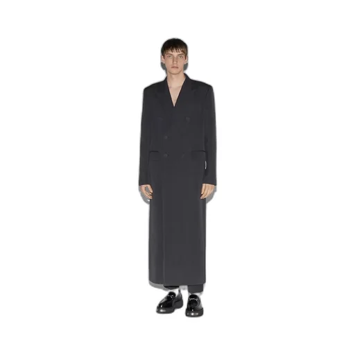 Wool coat with 'Ancora' embroidery