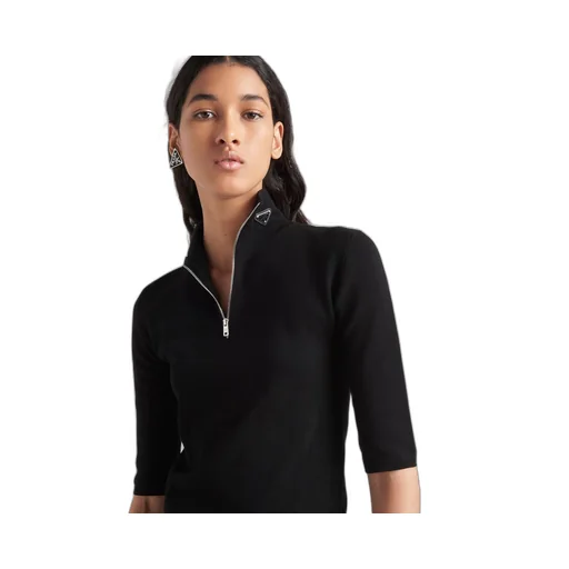 Wool and viscose turtleneck sweater
