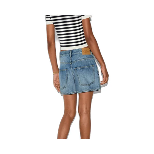 Regular denim shorts with Horsebit