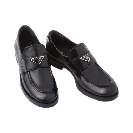 Brushed leather loafers